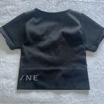 Aerie offline by  black short sleeve scoop neck ribbed crop top Photo 2