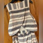 Madewell Striped Overlay Open Back Sleeveless Linen Blend Mini Dress Size 0 Photo 12