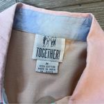 Vintage Together embroidered floral western style colorful button down top Size M Photo 5