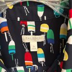 Talbots Multicolor Navy Blue Buoy Button Down Sleeveless Top Petite Small Photo 9