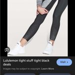 Lululemon Athletica Tight Stuff II Tight Reflective Black Scallop Leggings Photo 6
