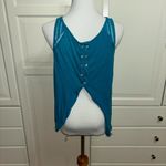 Free People Ginger Cut Work top in deep turquoise Photo 2