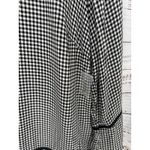 Relativity Top blouse Women XL color black white 3/4 sleeves Gingham NWOT Photo 1