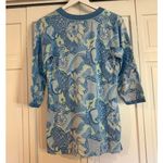 J. McLaughlin  blue paisley tunic sweater M Photo 4