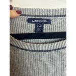 Lands' End Knit Tunic Sweater Size Large L Scroop Neck Gray Slate Gray Classic Photo 2