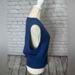 Vintage campus acrylic sweater vest medium Blue Photo 7