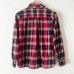 Woolrich  Sz M Womens Red Plaid Flannel 100% Cotton Button Down Shirt Photo 4