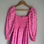 Cras Florence Dress Smocked Long sleeve Pink Strawberries Medium Photo 9