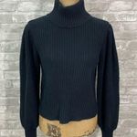 Lulus  Black Turtleneck Ribbed Sweater Photo 0