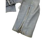 IRO  - Ashville Leather Bomber Moto Jacket in Baby Blue Photo 1