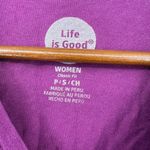 Life is Good v-neck keep it simple Adirondack chairs sunset graphic size small Photo 3