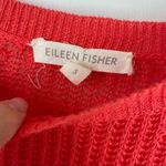 Eileen Fisher 100% Linen Coral Open Knit Too Sweater Sz Small Lagenlook Photo 7