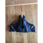 Dkode Soul Rockstud‎ leather combat Ankle boots Women's Size 36 Black Stud Photo 4