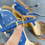 Famolare Vintage Wavy Sole Platform Shoes Wedges Sandals 70s Size 7.5 M FLAWED Brown Photo 2