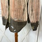 Dress Barn Vintage‎  Printed Button Front Blouse Shirt Olive Tan Small Photo 6