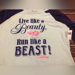 Disney Run live like a beauty run like a beast womans shirt size med -NWT Photo 2