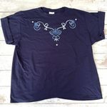 Bobbie & Brooks Bobbie Brooks L/G Navy Blue Short Sleeve Shirt Size Large Womens Photo 0