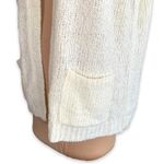 Vintage 80s Cream Loose Knit Sleeveless Open Front Vest Plus Size 18 Minimalist Photo 6