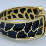 Persona 22mm womens Quartz analog cuff bracelet watch gold black tone 6.5” runs Photo 4