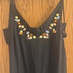 Jack by BB Dakota -  jumpsuit black with embroidered flowers size large Photo 2