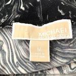 Michael Kors 🌙  Marble Swirl Abstract Midi Skirt in Black White Photo 7