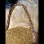 Stylish Woven Jute Round Tote Bag Tan Photo 2