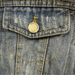 Ashley Vintage Charm Denim Sherpa Lined Distressed Blue Jean Jacket Womens M Size M Photo 9