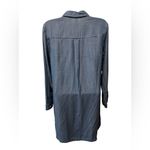 Old Navy Chambray Shirt Dress Sz M Blue Button Front Chest Pocket Lightweight Photo 4
