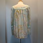 LC Lauren Conrad Lauren Conrad Pastel tropical print long sleeve blouse size XLarge Photo 5