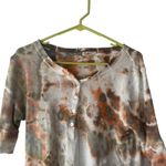 Faherty  Women's‎ Size Small Hemp Organic Cotton Tie Dye Earth Tones Top Photo 1