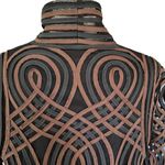 Vintage Talk of the Walk Mesh Ribbon Blazer M Gorgeous Details New Black Size M Photo 5