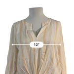 Blue Rain  yellow and white striped tie front blouse Photo 2