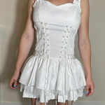 Tripp NYC  White Corset Mini Dress Perfect for Bride Wedding Size Medium Photo 0