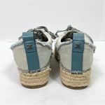Sam Edelman  Carleigh Blue Chambray Denim Lace Up Espadrilles Sneakers Shoes Photo 2