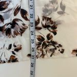 Maurice's  Floral Kimono White & Dark Brown Open Front Sheer Photo 7