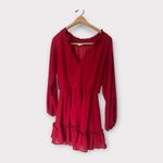 Dee Elly Women's Long Sleeve Ruffle Blouson Dress Size S Photo 2