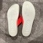 ECCO Women's Bright Neon Orange Cork and Leather Thong Corksphere Sandals Size 9.5 Photo 2