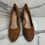 Cole Haan EUC Women's Spiced Brown Suede Block Heel Cassandra Heels Sz 7 Preppy Photo 1