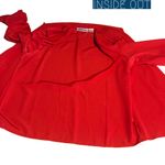 VINTAGE 1980'S YVES ST. CLAIR RED MOCK NECK PLEATED BLOUSE (12) Photo 10