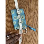 Vera Bradley Bermuda Blue Retired Quilted Paisley ID Card Holder Zip Photo 4