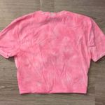 Lululemon Wundermost Ultra-Soft Nulu Crewneck Cropped T-Shirt Pink Tie Dye Med. Photo 5