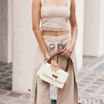 Cult Gaia ππ Marais Pant ~ Light Camel Waist Tie Relaxed Large L NWT Photo 5