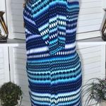 Connected Apparel C.B Established 1962 Sheath Dress Abstract Print Blue/Black 18 Photo 3