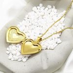 Statement Gold Heart Locket Photo 1