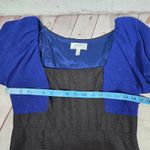 Anthropologie Moulinette Soeurs Black Blue Puff Sleeve Silk Bolero Dress 6 NWT Photo 9