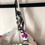 Island Escape Tankini Top Ruffle Removable Cups Palm Print White Green Purple 12 Photo 4