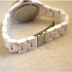 Premier Designs Vintage Premier Design White Metal Link Band Rhinestone Accent New Battery Watch Photo 3