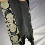 Coach Monogram Pleated Jacquard Gray & Black Canvas and Leather Long Wallet Photo 5