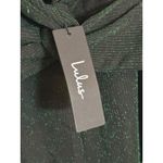 Lulus NWT  Black and Shiny Green Sparkly Midi Dress Size Small – Twist Back Photo 6