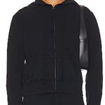 Monrow Supersoft Fleece Girlfriend Zip Up Cropped Hoody Black EUC Size XS‎ Photo 0